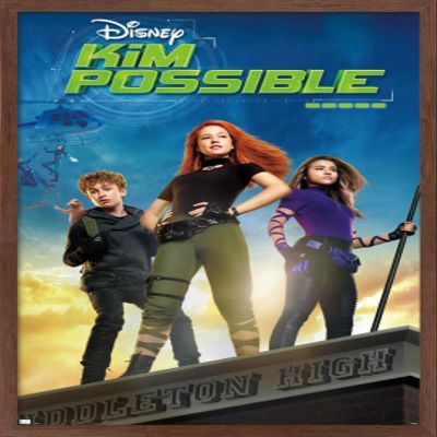 Trends International Disney Kim Possible - Key Art Wall Poster, 22.375" x 34", Mahogany Framed Version