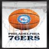 Trends International NBA Philadelphia 76ers - Drip Ball Wall Poster, 22.375" x 34", Black Framed Version view 1