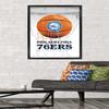 Trends International NBA Philadelphia 76ers - Drip Ball Wall Poster, 22.375" x 34", Black Framed Version view 2