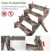 J JACKCUBE DESIGN Rustic Wood Display Stand, 4 Tier Cupcake Stand Stair Shelf, Portable Display Riser, Included Bag for Storage, Decorative Dessert Stand - MK578A view 4