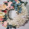 flowers and pearls wreath view 3