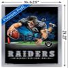 Trends International NFL Las Vegas Raiders  End Zone 20 Wall Poster, 14.725" x 22.375", Silver Framed Version view 3