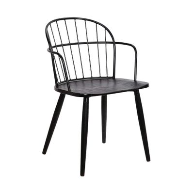 Armen Living Bradley Dining Accent Chair, Black