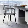 Armen Living Bradley Dining Accent Chair, Black view 2