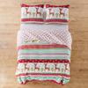 Levtex Home Merry & Bright Collecion - Let It Snow Quilt Set - Full/Queen Holiday Quilt 88x92 and Two Standard Shams 20x26 - Christmas Fun in Red, Turquoise, Green, White - Reversible view 4