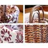 Egg Baskets, With Cotton Lining Handmade Wicker Woven Hamper For Picnic Fruit Bread Food Storage (Size : 342819/36cm) view 2