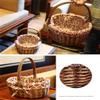 Egg Baskets, With Cotton Lining Handmade Wicker Woven Hamper For Picnic Fruit Bread Food Storage (Size : 342819/36cm) view 3