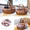 Egg Baskets, With Cotton Lining Handmade Wicker Woven Hamper For Picnic Fruit Bread Food Storage (Size : 342819/36cm) view 4
