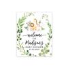 Andaz Press Custom Large Baby Shower Canvas Welcome Sign, 16 x 20 Inches, Safari Animals Leaf Foliage, Guestbook Alternative, Personalized Sign Our Canvas, For Jungle Safari Baby Shower Theme view 1