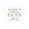 Andaz Press Personalized Large Canvas Greenery Baby Sign, 16 x 20 Inches, Gold, Guestbook Alternative, Custom Sign for Shower or Sprinkle view 1