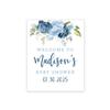 Andaz Press Personalized Large Canvas Baby Shower Welcome Sign, 16 x 20 Inches, Minimal Navy and Baby Blue Roses, Guestbook Alternative, Custom Baby Shower Sign, for Floral Baby Shower, Baby Sprinkle view 1