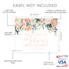 Andaz Press Personalized Large Canvas Baby Shower Welcome Sign, 16 x 20 Inches, Blush Pink Watercolor Floral Foliage, Guestbook Alternative, Custom Baby Shower Sign, Floral Baby Shower, Baby Sprinkle view 2