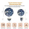 222 Fifth Adelaide 16-Piece Dark Blue Porcelain Dinnerware Set  Service for 4, Plate, Bowl & Mug Set, Bird & Floral Design, for Everyday Dining & Entertainment, Microwave & Dishwasher Safe view 2