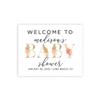 Andaz Press Personalized Large Canvas Baby Shower Welcome Sign, 16 x 20 Inches, Floral Baby, Guestbook Alternative, Custom Baby Shower Sign, for Floral Baby Shower, Baby Sprinkle view 1