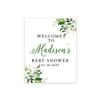 Andaz Press Large Custom Greenery Baby Sign, 16 x 20 Inches, Guestbook Alternative, Leaves Theme, Sprinkle Option view 1