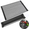 Ahyuan Large Roll up Dish Drying Rack Foldable Dish Rack Over Sink Dish Drainer Roll-up Sink Drying Rack Full Silicone Coated Stainless Still Dish Drying Rack (Matte Black, 17.7''X13.13'') view 4