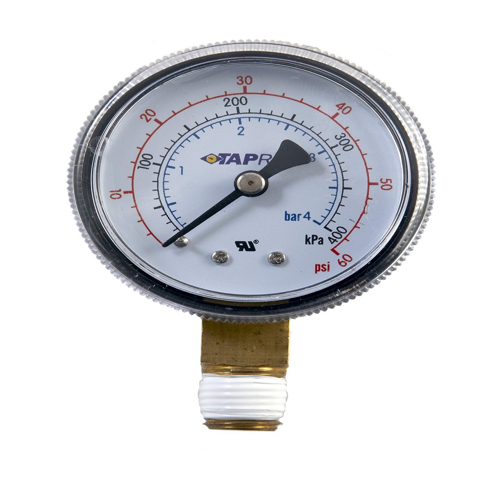 Taprite High-Performance 0-60 PSI CO2 Regulator Gauge