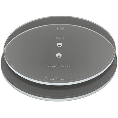 CAKESAFE 2-8.25 Clear Acrylic Disks Perfect Icing Tool to Smooth the Buttercream on Your Cakes
