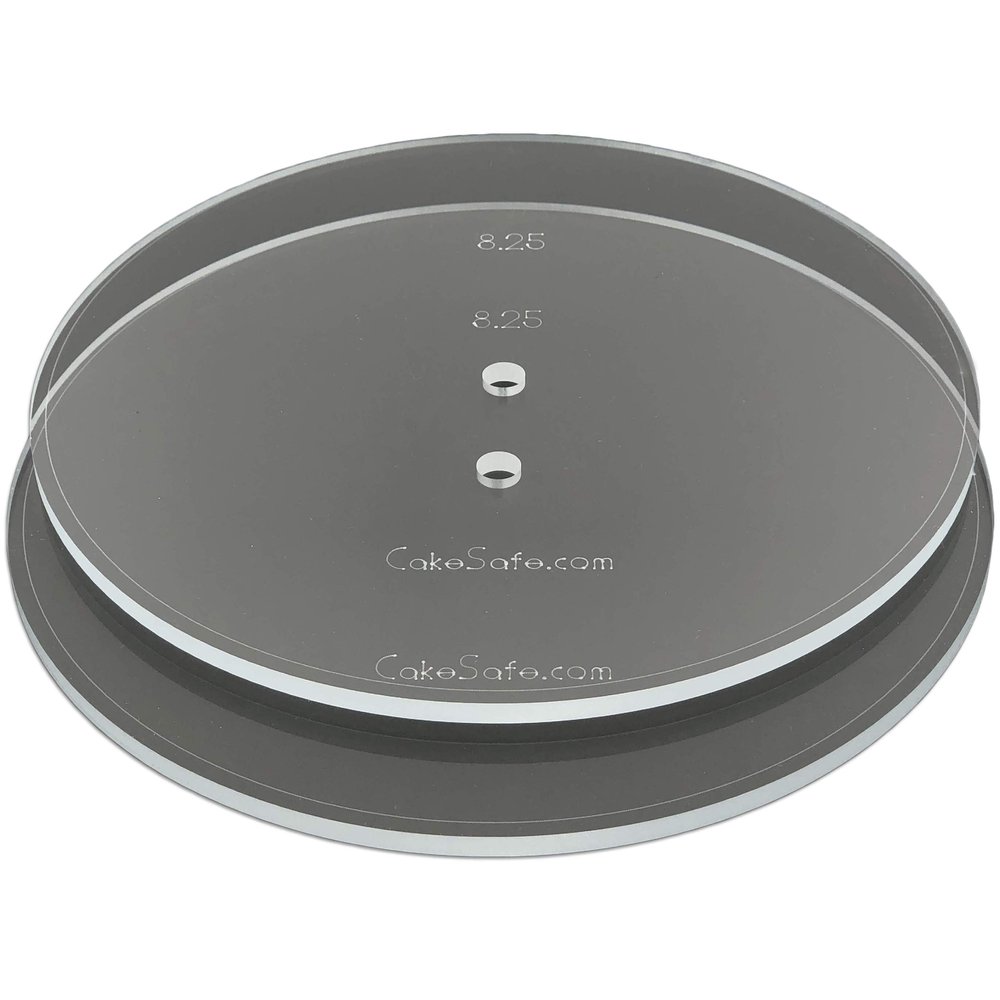 CAKESAFE 2-8.25 Clear Acrylic Disks Perfect Icing Tool to Smooth the Buttercream on Your Cakes