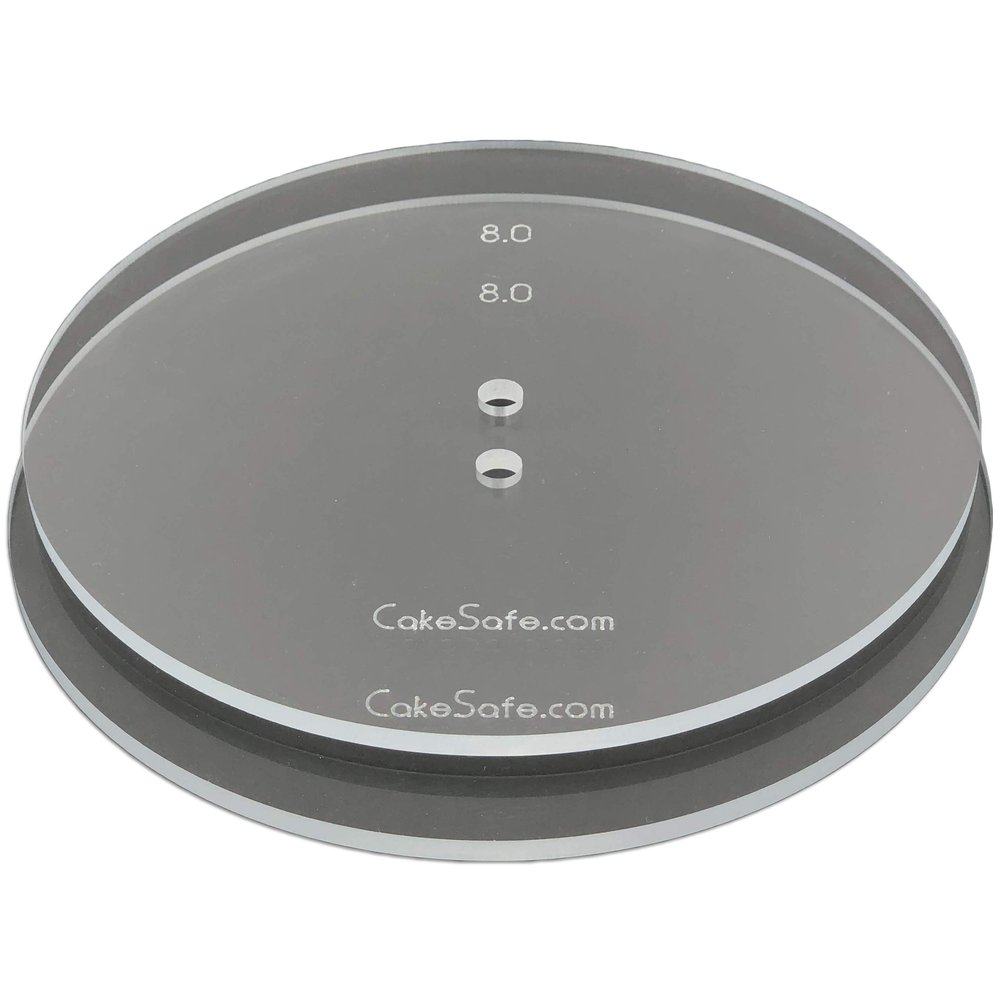 CAKESAFE 2-8 Clear Acrylic Disks Perfect Icing Tool to Smooth the Buttercream on Your Cakes