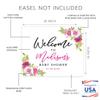 Andaz Press Personalized Large Canvas Baby Shower Welcome Sign, 16 x 20 Inches, Fuchsia Florals, Guestbook Alternative, Custom Baby Shower Sign, for Floral Baby Shower, Baby Sprinkle Theme view 2