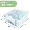Best Kept Super Satchel Double Deep with Lift-Out Tray and Removable Dividers, Stackable Home Storage Organization Container, Clear with Sliver Latches and Handle view 4