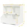 Costzon Toy Storage Organizer, 4-Cubby Kids Bookshelf with Footboard and Name Card, Wooden Children's Bookcase, Montessori Toy Shelf for Playroom, Bedroom, Daycare, Classroom (White) view 3
