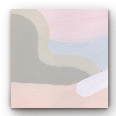 Renditions Gallery Canvas Art Home Decorations Modern Multicolor Pastel Abstract Wall Paintings for Living Room Home Kitchen Decor - 40"x40" LT34