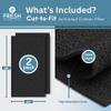 Activated Carbon Filter Pad - Cut to Fit Air Vent Filters for Home, AC, Furnace, Range Hood & Vent - Charcoal Filter Sheets Material for Dust, Odor, Smoke & Allergen Removal - 2 Pack view 2