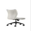 Julia & Elizabeth Modern White Vinyl Upholstered Armless Tilt Swivel Desk Chair for Office view 2