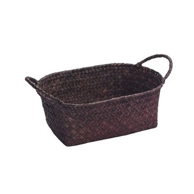 Egg Baskets, Portable Durable Handmade Storage Woven Hamper For Flower Fruit Bread Picnic Basket Organizer (Color : Brown, Size : M)