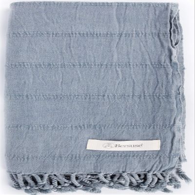 Bersuse Beach Towels Peshtemal Turkish Towels Troy Collection Premium Turkish Beach Towel - Premium Cotton Beach Towel, 100% Cotton, Quick-Dry, Sand-Free, Lightweight 37x70 Inches, Grey (Set of 6)