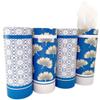 Car Tissues Holder with Facial Tissues - 4 PK - Travel Tissue Tubes Box Container Perfect Fit for Car Cup Holder Car Tissues Cylinder (Blue) view 1