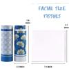 Car Tissues Holder with Facial Tissues - 4 PK - Travel Tissue Tubes Box Container Perfect Fit for Car Cup Holder Car Tissues Cylinder (Blue) view 2