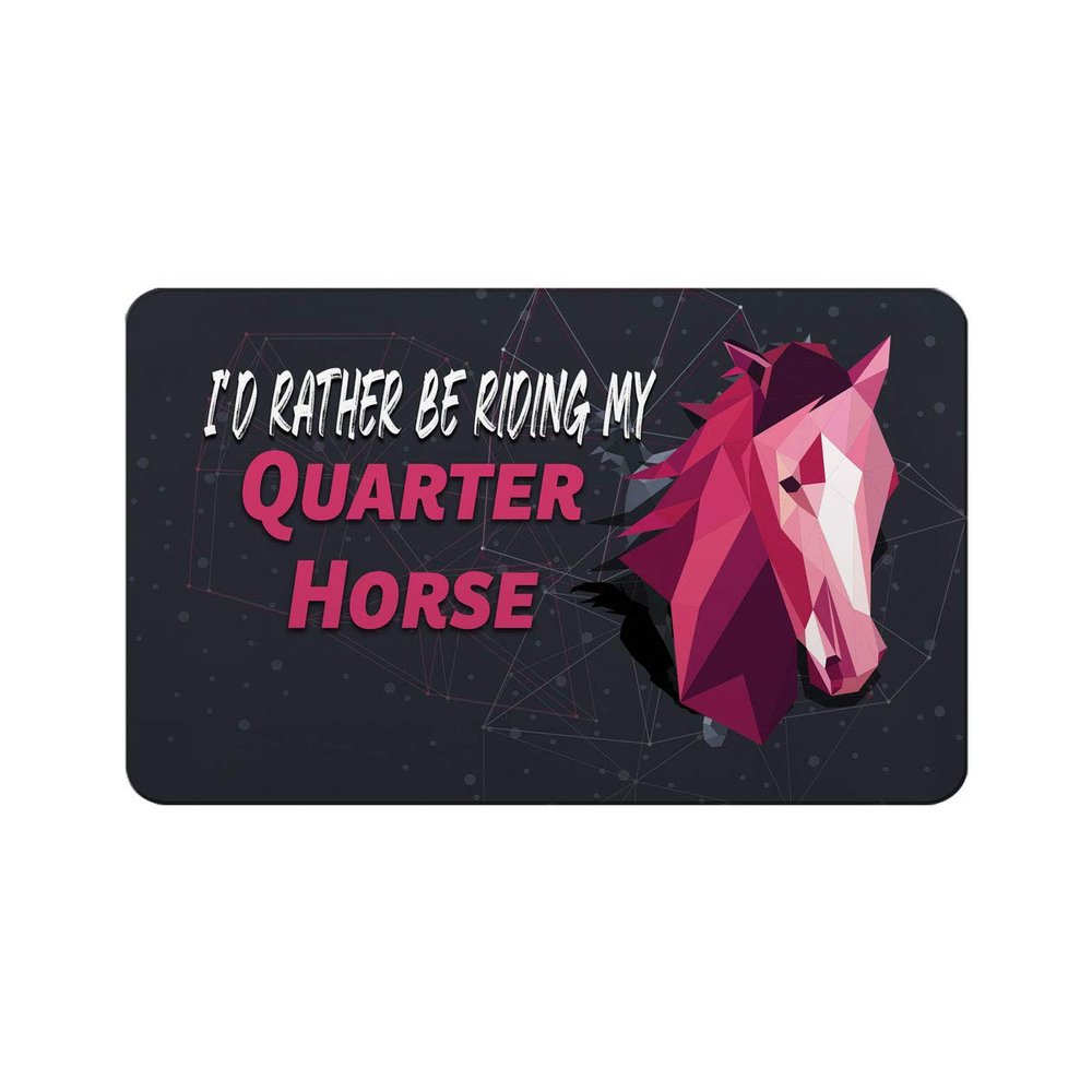 Makoroni - I'D RATHER BE RIDING MY QUARTER HORSE Horse Horses Refrigerator Wall Magnet 2.75x3.5 inc Des#29