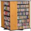 Venture Horizon Revolving Media Tower 900 Black with Oak Trim view 1