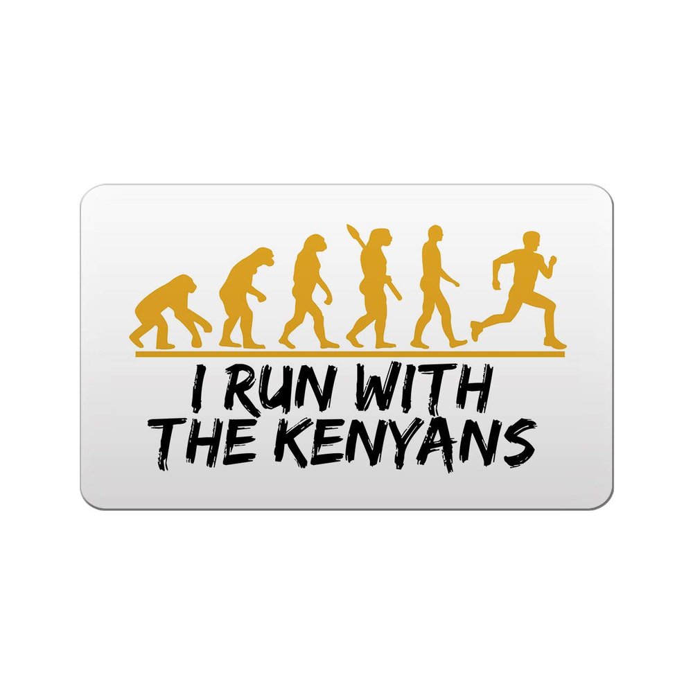 Makoroni - I RUN WITH THE KENYANS Run Runner Refrigerator Wall Magnet 2.75x3.5 inc Des#76