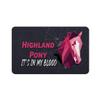 Makoroni - HIGHLAND PONY IT'S IN MY BLOOD Horse Horses Refrigerator Wall Magnet 2.75x3.5 inc Des#45 view 1