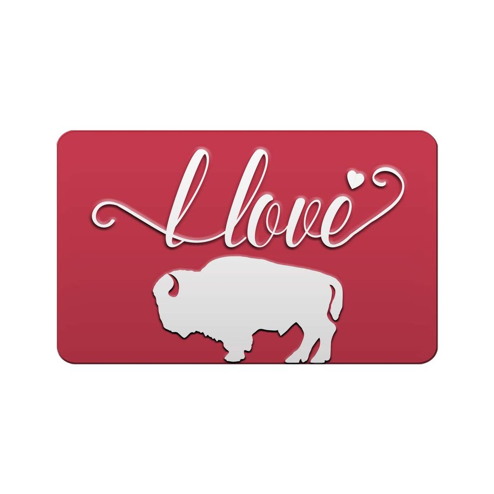 Makoroni - I LOVE BISONS Animal Refrigerator Wall Magnet 2.75x3.5 inc