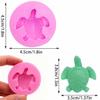 KuuGuu 6 PACK Sea Turtle Silicone Molds 3D Turtle Candy Fondant Mold Tortoise Chocolate Making Mould Cute Marine Animals Mold for Desserts DIY Baking Candy Cake Muffin Bread Decoration Tools Pink view 2
