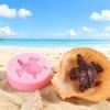 KuuGuu 6 PACK Sea Turtle Silicone Molds 3D Turtle Candy Fondant Mold Tortoise Chocolate Making Mould Cute Marine Animals Mold for Desserts DIY Baking Candy Cake Muffin Bread Decoration Tools Pink view 3