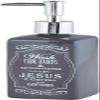 Autom Black Ceramic Wash Your Hands & Say Your Prayers Cause Jesus & Germs are Everywhere Reusable Liquid Hand Soap Dispenser, 7 1/4 Inch view 3