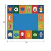 Carpets for Kids 2554 KIDSoft Baby Animals Border Nursery Kids Room Rug 6ft x 4ft Rectangle Multi Color view 2