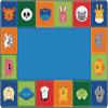 Carpets for Kids 2554 KIDSoft Baby Animals Border Nursery Kids Room Rug 6ft x 4ft Rectangle Multi Color view 4
