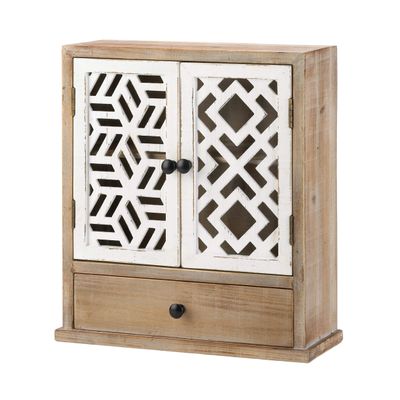 Geo Pattern Wall Cabinet 16.25x6.25x18