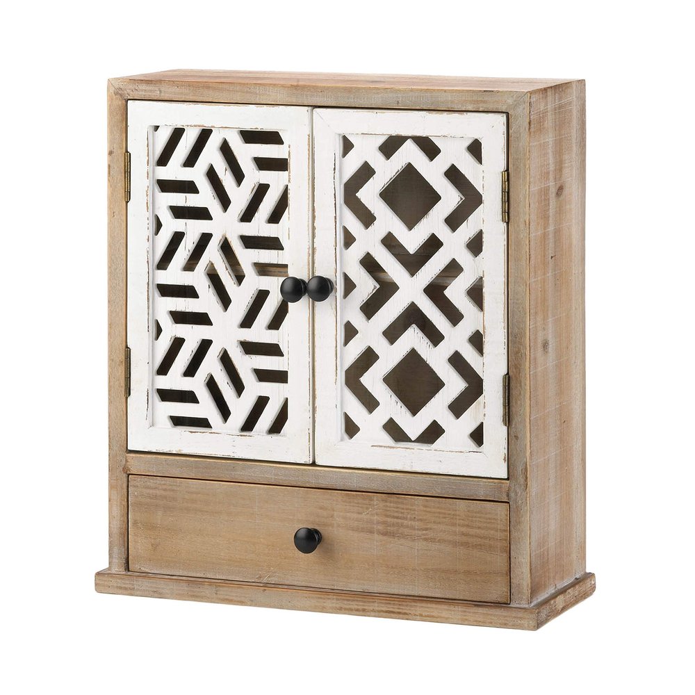 Geo Pattern Wall Cabinet 16.25x6.25x18