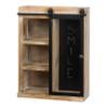 Accent Plus Rustic Open Wall Cabinet with Chalkboard Back and Glass Barn Door view 3