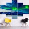 5 Pieces Canvas Wall Art, Modern Aurora Picture Home Decoration for Wall, Wall Painting with Wrapped Framed, Pictures for Living Room, Bathroom, Office, Bedroom view 4