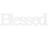 Blulu Blessed Letter Table Sign Blessed Standing Letter Table Sign Rustic Wooden Home Standing Decor for Graduation Baby Shower First Communion Christening Decoration(White) view 2