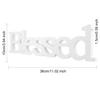 Blulu Blessed Letter Table Sign Blessed Standing Letter Table Sign Rustic Wooden Home Standing Decor for Graduation Baby Shower First Communion Christening Decoration(White) view 3